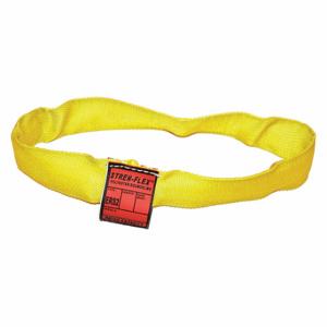 STREN-FLEX STRERS3-08 Round Sling, 8 Ft Sling Length, 8400 Lb Vertical Hitch Capacity, Yellow Color | CU4TWN 48GC17