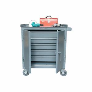 STRONG HOLD 3-TC-240-5DB Rolling Tool Cabinet, Gloss Gray, 36 Inch Width X 24 Inch Depth X 44 Inch Height, Gray | CU4UKY 40V867