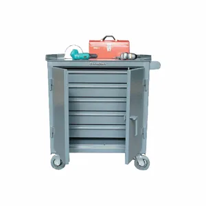 STRONG HOLD 3-TC-240-5DB Rolling Tool Cabinet, Gloss Gray, 36 Inch Width X 24 Inch Depth X 44 Inch Height, Gray | CU4UKY 40V867