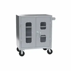 STRONG HOLD 33-LD-242-CL-CA-SS Storage Cabinet, 36 Inch x 24 Inch x 36 Inch, Swing Handle & Keyed, Dark Gray, Shelves | CU4UKJ 56MX52