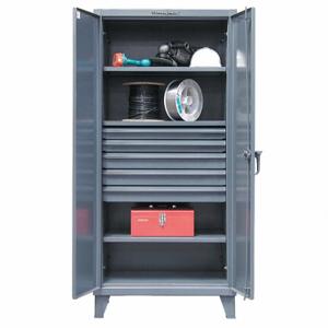 STRONG HOLD 36-243-5DB Storage Cabinet, 36 Inch x 24 Inch x 78 Inch, Swing Handle & Padlock Hasp | CU4UGM 40V604