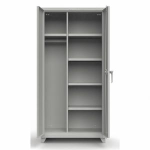 STRONG HOLD 36-W-244-L Storage Cabinet, 36 Inch x 24 Inch x 75 Inch, 4 Shelves, Swing Handle & Padlock Hasp, Adj | CU4UGE 276ZK4