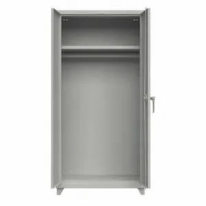 STRONG HOLD 36-WR-241-L Storage Cabinet, 36 Inch x 24 Inch x 75 Inch, 1 Adj Shelf, Swing Handle & Padlock Hasp | CU4UGD 276ZK7