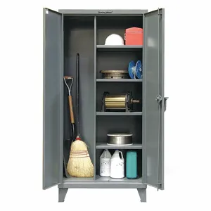 STRONG HOLD 65-BC-243 Storage Cabinet, 72 Inch x 24 Inch x 78 Inch, 3 Adj Shelves, Swing Handle & Padlock Hasp | CU4UKV 40V753