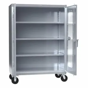 STRONG HOLD 45-LD-243-CL-CA-SS Storage Cabinet, 48 Inch x 24 Inch x 60 Inch, Swing Handle & Keyed, Shelves, Keyed | CU4UGR 56MX53