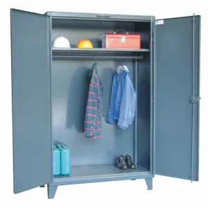 STRONG HOLD 55-WR-241 Storage Cabinet, 60 Inch x 24 Inch x 66 Inch, 1 Adj Shelf, Swing Handle & Padlock Hasp | CU4UHQ 40V749