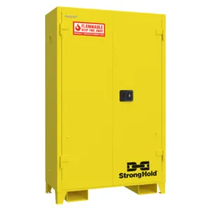 STRONG HOLD 45FSHD-SC-FLP-3 Heavy Duty Flammable Safety Cabinent, 43 x 18 x 66 Inch Size, 3 Shleves | CE7YQB