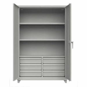 STRONG HOLD 46-243-6/5DB-L Storage Cabinet, 48 Inch x 24 Inch x 75 Inch, Swing Handle & Padlock Hasp | CU4UHF 276ZK2
