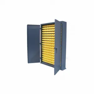 STRONG HOLD 46-BSC-100 Bin Cabinet, 48 Inch x 10 Inch 72 in, 0 Shelves, 187 Bins, Yellow, Solid, 12 ga Panel | CU4UCY 40V713