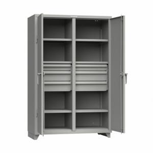 STRONG HOLD 46-DS-246-6DB-L Storage Cabinet, 48 Inch x 24 Inch x 75 Inch, 6 Adj Shelves, 2 Doors, Legs, Assembled | CU4UHD 61KG32