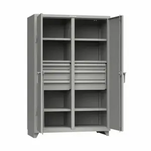 STRONG HOLD 46-DS-246-6DB-L Storage Cabinet, 48 Inch x 24 Inch x 75 Inch, 6 Adj Shelves, 2 Doors, Legs, Assembled | CU4UHD 61KG32