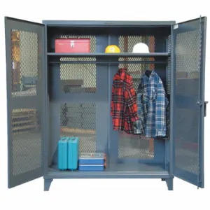 STRONG HOLD 66-VBS-241WR Storage Cabinet, 72 Inch x 24 Inch x 78 Inch, 1 Adj Shelf, Swing Handle & Padlock Hasp | CU4UJP 40V655