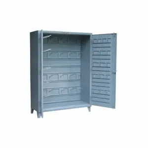 STRONG HOLD 56.5-BB-240W/HOOKS Storage Cabinet, 60 Inch x 24 Inch x 84 Inch, Hook Cabinet, Baked Enamel | CU4UJK 40V994