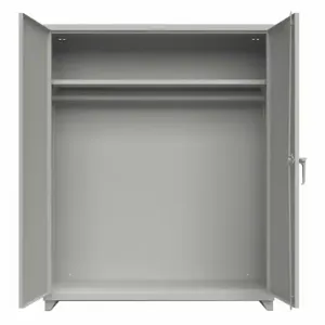 STRONG HOLD 56-WR-241-L Storage Cabinet, 60 Inch x 24 Inch x 75 Inch, 1 Adj Shelf, Swing Handle & Padlock Hasp | CU4UHW 276ZK9