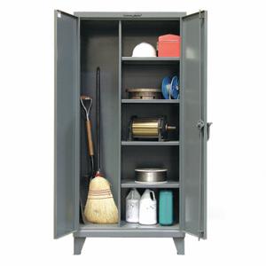 STRONG HOLD 66-BC-244 Storage Cabinet, 72 Inch x 24 Inch x 78 Inch, 4 Adj Shelves, Swing Handle & Padlock Hasp | CU4UJU 40V754