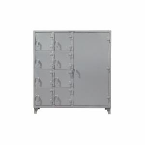 STRONG HOLD 66-1/2DS-4TMT-244 Box Locker/Wardrobe Combo, 72 Inch x 24 Inch x 78 in, 1 Tiers, 3 Units Wide, 9 Lockers | CV4KZE 40V777
