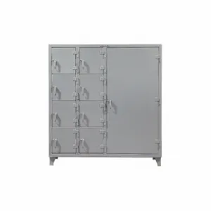 STRONG HOLD 66-1/2DS-4TMT-244 Box Locker/Wardrobe Combo, 72 Inch x 24 Inch x 78 in, 1 Tiers, 3 Units Wide, 9 Lockers | CV4KZE 40V777