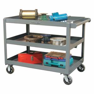STRONG HOLD SC2436-3 Utility Cart With Deep Lipped Metal Shelves, 2000 lb Load Capacity, 24 Inch x 36 in | CU4UEU 40V890