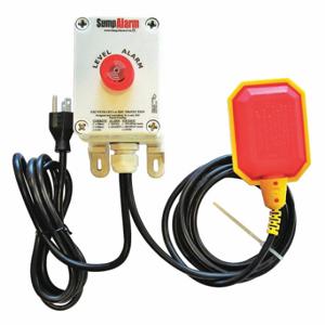 SUMP ALARM SA-120V-1L-10 High Water Alarm, High Water Alarm, 120 VAC Volt, 10 ft Sensor Cord, Manual/Auto | CU4VKY 60KR51