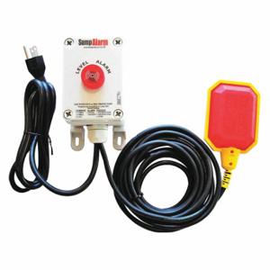 SUMP ALARM SA-120V-1L-33 High Water Alarm, High Water Alarm, 120 VAC Volt, 33 ft Sensor Cord, Manual/Auto, IP65 | CU4VLH 60KR54
