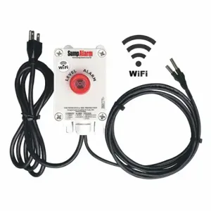 SUMP ALARM SA-120V-2L-10C-WIFI Outdoor High Water Alarm, Outdoor High Water Alarm, 120VAC Volt, 10 ft Sensor Cord, Auto | CU4VKR 787XM8