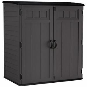 SUNCAST BMS6225D Plastic Storage Cabinet, 106 cu ft Capacity, Dark Gray | CU4VLL 795FF3