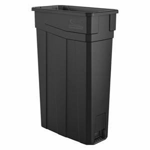 SUNCAST TCN2030BK Slim Trash Can, Plastic, 23 Gallon, Black | CU4VMY 59UT11