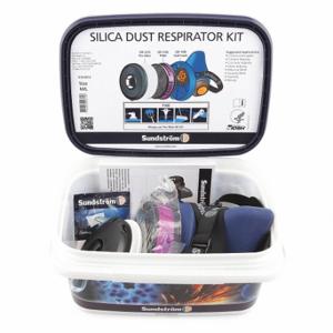 SUNDSTROM SAFETY H10-0014 Half Mask Respirator Kit, 1 Cartridges Included, Silicone Rubber, M Mask Size | CU4VNH 31DL29
