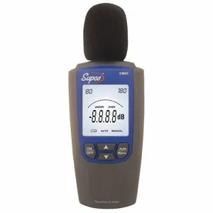 SUPCO EM80 Sound Level Meter, 30 To 120dB, 31.5 Hz To 8 kHz, LCD | CJ3MBB 15X997