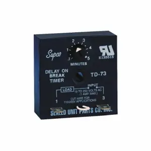 SUPCO TD73 Single Function Encapsulated Timing Relay, Surface Relay Mounting, 19 To 250V AC/Dc | CU4VXZ 407L16