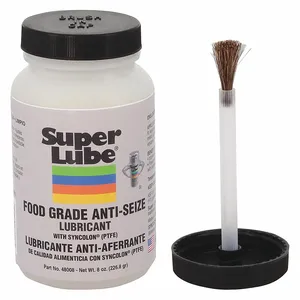 SUPER LUBE 48008 Food Grade Anti-Seize Lubricant With PTFE, 8 Oz, Brush Bottle | CM6UQN