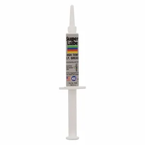 SUPER LUBE 70006 High Temperature EP Grease, NLGI 2, With PTFE, 6 Cc, Syringe | CM6UHT