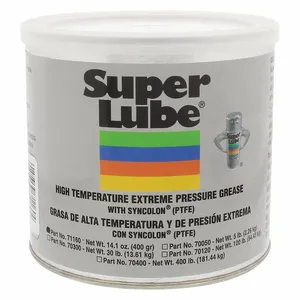 SUPER LUBE 71160 High Temperature EP Grease, NLGI 2, With PTFE, 14.1 Oz, Canister | CM6UHV