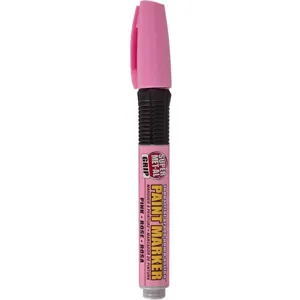 SUPER MET-AL 04195 Oil Based Fibre Tip Marker, Pink, 12PK | AJ8CEN