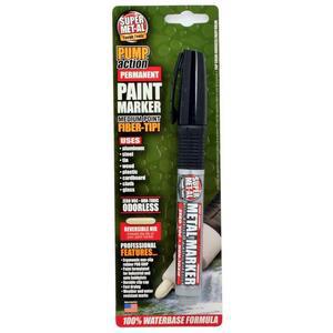 SUPER MET-AL 07103 Water Based Permanent Paint Marker, Black | AJ8CFB