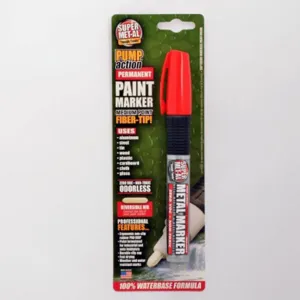 SUPER MET-AL 07104 Water Based Permanent Paint Marker, Red | AJ8CFC