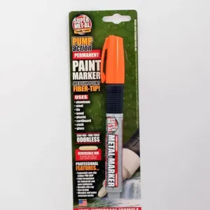 SUPER MET-AL 07107 Water Based Permanent Paint Marker, Orange | AJ8CFF