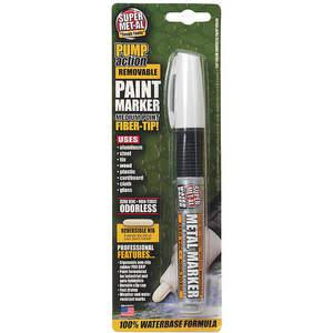 SUPER MET-AL 07109 Water Based Removabe Paint Marker, Black | AJ8CFJ