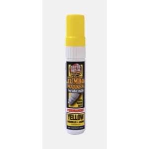 SUPER MET-AL 07402 Water Based Jumbo Permanent Paint Marker, Yellow | AJ8CGC