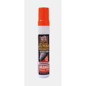 SUPER MET-AL 07407 Water Based Jumbo Permanent Paint Marker, Orange | AJ8CGH