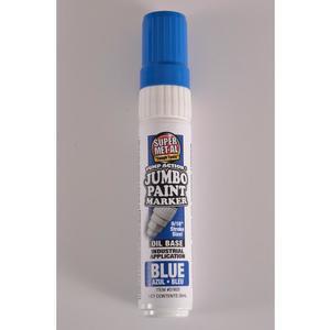 SUPER MET-AL 07603 Oil Based Jumbo Paint Marker, Blue, 48PK | AJ8FKX