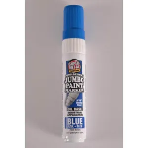 SUPER MET-AL 07603 Oil Based Jumbo Paint Marker, Blue, 48PK | AJ8FKX