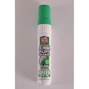 SUPER MET-AL 07604 Oil Based Jumbo Paint Marker, Green, 48PK | AJ8FKY