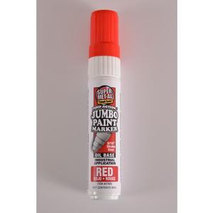SUPER MET-AL 07605 Oil Based Jumbo Paint Marker, Red, 48PK | AJ8FKZ