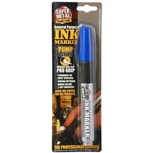 SUPER MET-AL 07701 Alcohol Based Ink Marker, Blue | AJ8CGW