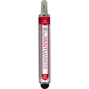 SUPER MET-AL 78103 Rolling Bull Paint Marker, Red, 144PK | AJ8FMR