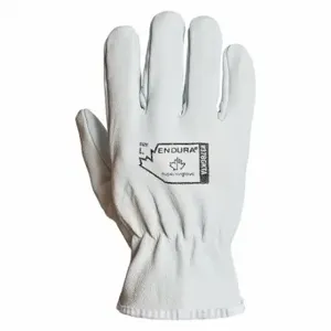 SUPERIOR GLOVE 378GKTAM Leather Gloves, Size M, Goatskin, Premium, Glove, Full Finger, Unlined, White, 12 PK | CT2VBN 321WJ8