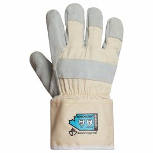 SUPERIOR GLOVE 69BSKFFL/M Leather Gloves, Size M, Work Glove, Cowhide, Std, ANSI Cut Level A5, Full, 1 Pair | CU4WUR 32HT97
