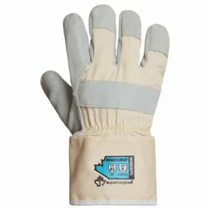 SUPERIOR GLOVE 69BSKFFL/L Leather Gloves, Size L, Work Glove, Cowhide, Std, ANSI Cut Level A5, Full, 1 Pair | CU4WUJ 32HT96