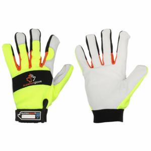 SUPERIOR GLOVE MXGKGHV/M Leather Gloves, Size M, Work Glove, Goatskin, Premium, ANSI Cut Level A5, Full, 1 Pair | CU4WUT 55ND91